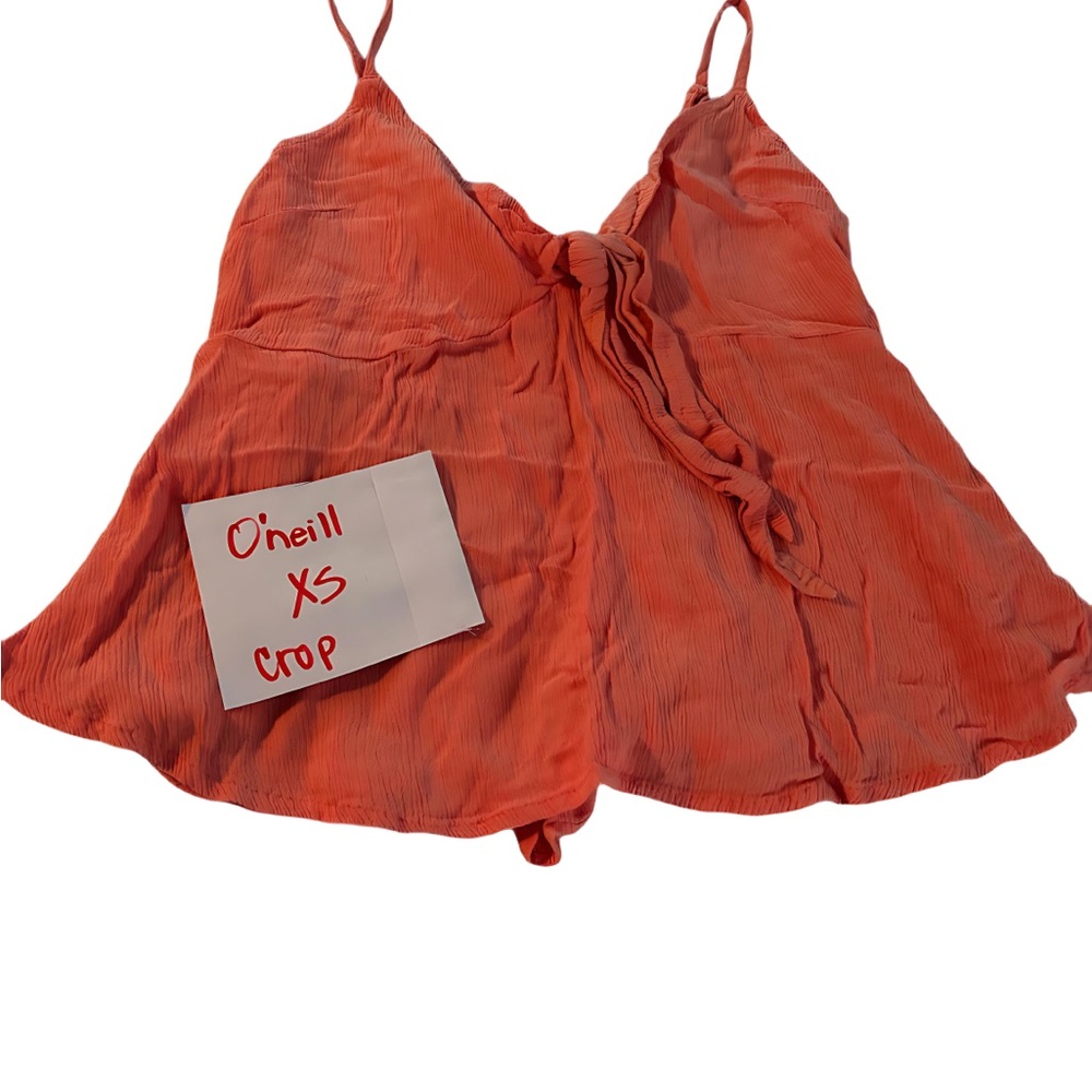 O'Neill Vibrant Orange Tie-Front Top